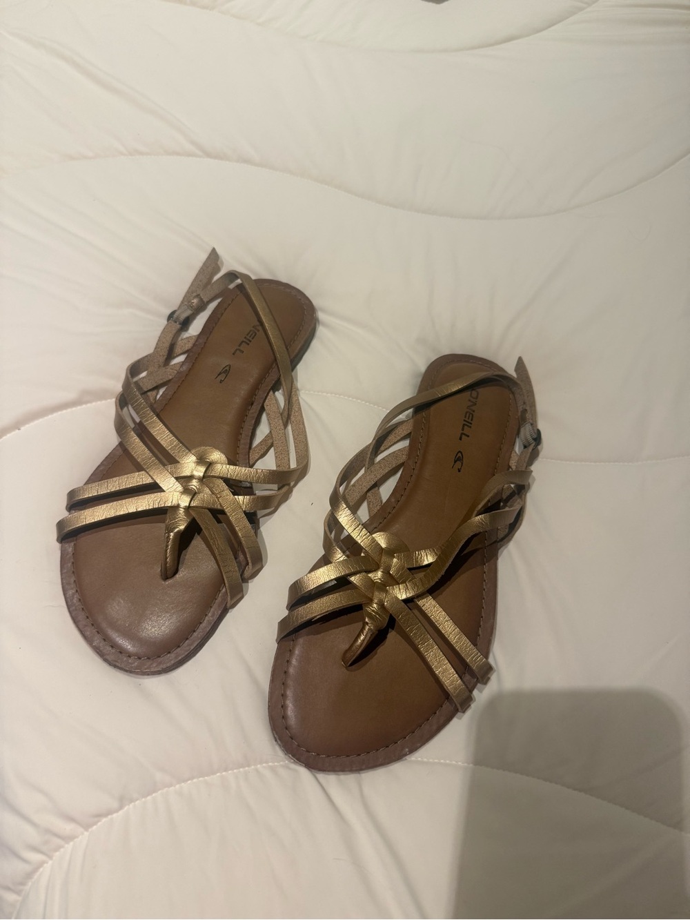 O'Neill Metallic Copper Strappy Women's Sandals with adjustsble strap